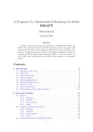 A Proposal of a Mathematical Roadmap for Scilab DRAFT - Projects