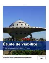 Étude de viabilité - Épicerie coopérative de Moonbeam