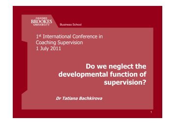 Download Tatiana's presentation slides here - Oxford Brookes ...