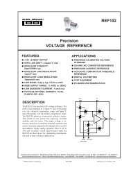 REF102 Precision VOLTAGE REFERENCE