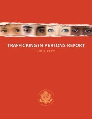 TRAFFICKING IN PERSONS REPORT - Harvard Kennedy School