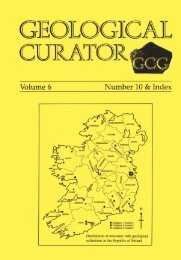 Number 10 and Index to Volume 6 - Geological Curators Group