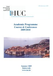 Academic Programme - IUC