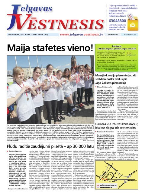 2013.gada 2.maijs Nr.18(305) - Jelgavas VÄstnesis