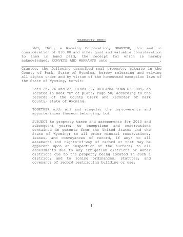 sample warranty deed sample warranty deed