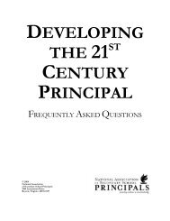 developing the 21st century principal - National Association of ...