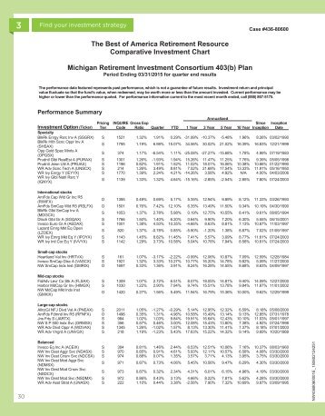 Waddell & Reed Advisors Retirement Plan Performance Summary