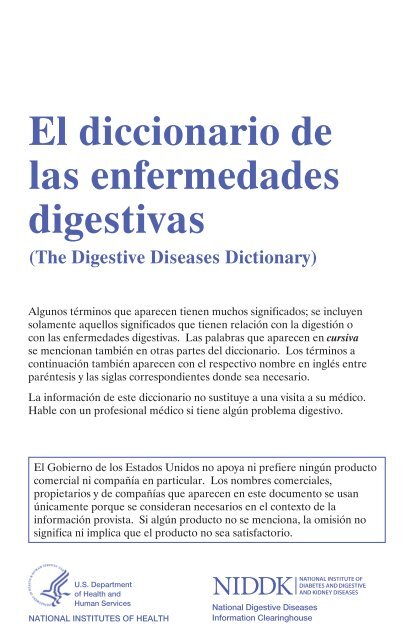 El diccionario de las enfermedades digestivas - National Digestive ...