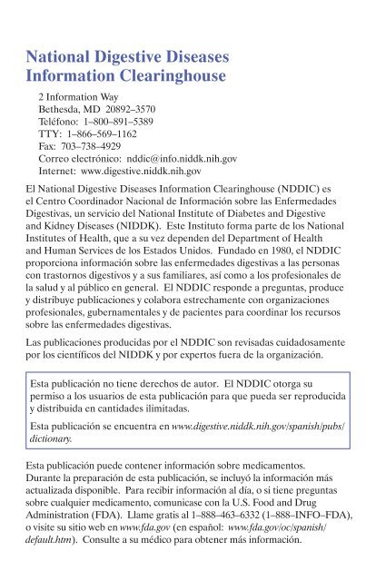 El diccionario de las enfermedades digestivas - National Digestive ...