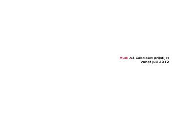 Prijslijst Audi A3 Cabriolet per 01-07-2012 .pdf - Fleetwise