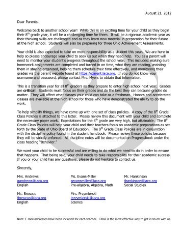 How to write an application letter 8th grader