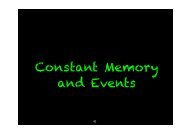 Constant Memory and Events - Dr Stephan Robert