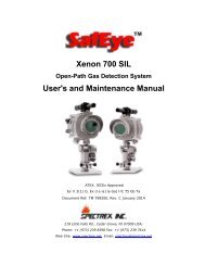 Xenon 700 SIL User's and Maintenance Manual - Spectrex Inc.