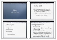 Vad Ã¤r risk? Olika typer Exempel pÃ¥ risker