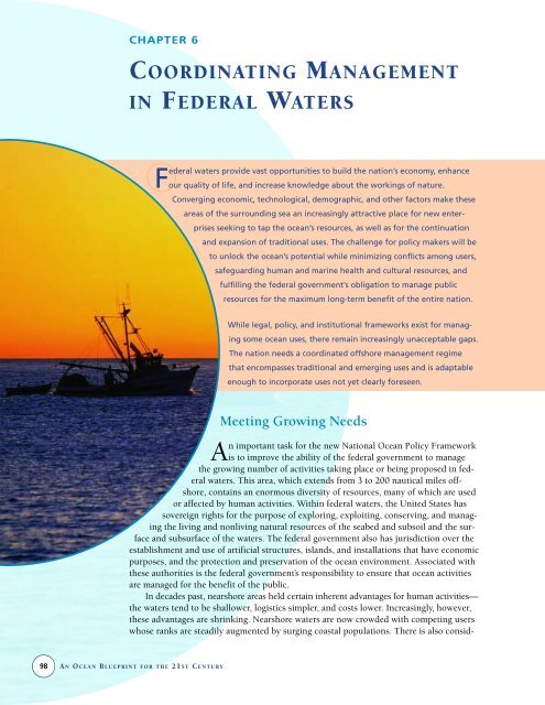 U.S. Commission on Ocean Policy - Joint Ocean Commission Initiative