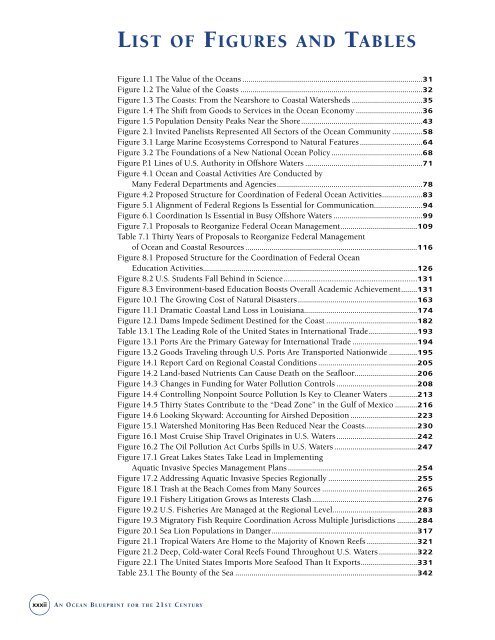 U.S. Commission on Ocean Policy - Joint Ocean Commission Initiative