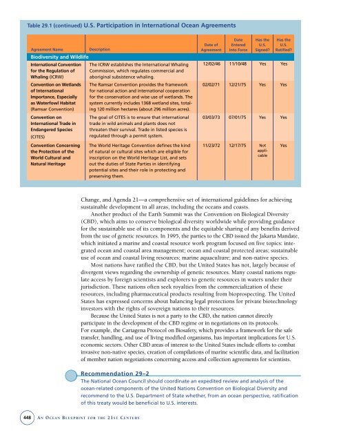 U.S. Commission on Ocean Policy - Joint Ocean Commission Initiative