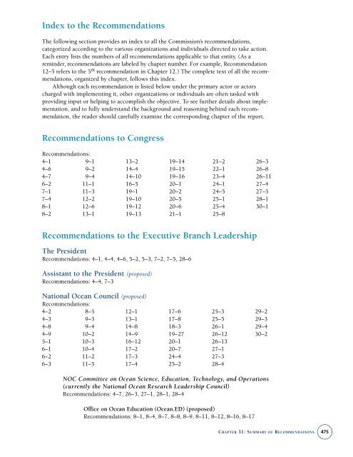 U.S. Commission on Ocean Policy - Joint Ocean Commission Initiative