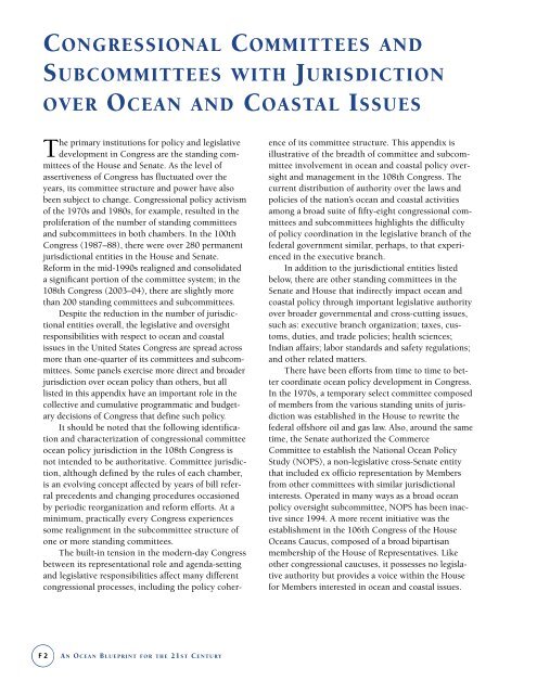 U.S. Commission on Ocean Policy - Joint Ocean Commission Initiative