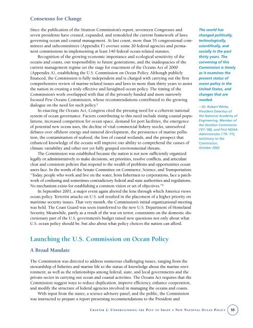 U.S. Commission on Ocean Policy - Joint Ocean Commission Initiative