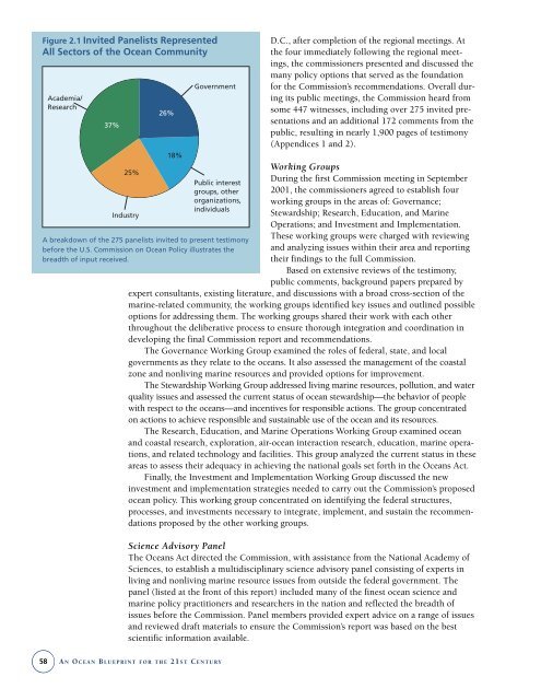 U.S. Commission on Ocean Policy - Joint Ocean Commission Initiative