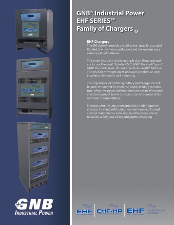 EHF Series™ High Frequency Charger GB4141 - Exide Technologies