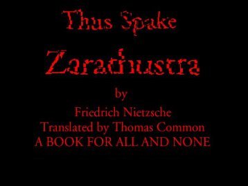 Thus Spake Zarathustra - Penn State University
