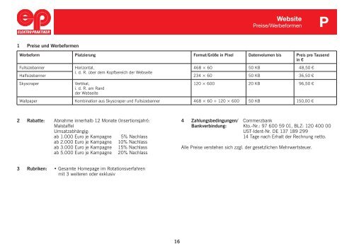 Media-Informationen - Elektropraktiker