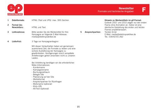 Media-Informationen - Elektropraktiker