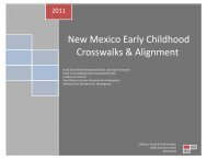 New Mexico Early Childhood Crosswalks ... - New Mexico Kids