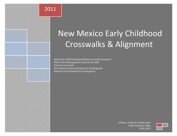 New Mexico Early Childhood Crosswalks ... - New Mexico Kids