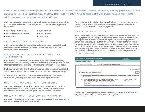 Audit Brochure-2008.qxd - Caseware International Inc.