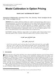 Model Calibration in Option Pricing - Sultan Qaboos University