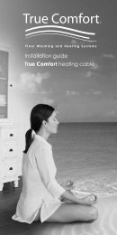 Installation guide True Comfort heating cable