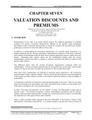 VALUATION DISCOUNTS AND PREMIUMS