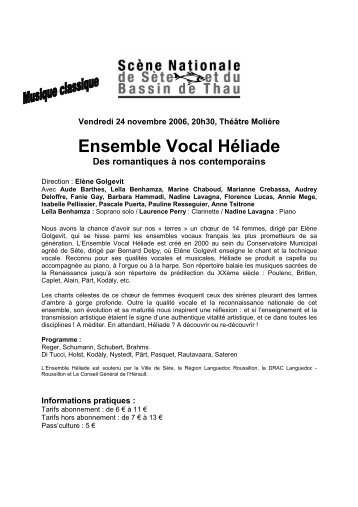 05 - ENSEMBLE VOCAL HELIADE - Ville de Gigean