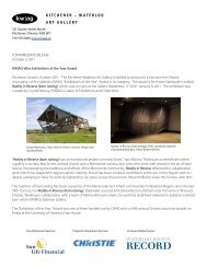 AG Wins Exhibitions of the Year Award - Kitchener-Waterloo Art ...