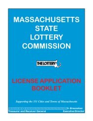 MASSACHUSETTS STATE LOTTERY COMMISSION