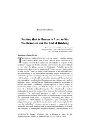 Nothing that is Human is Alien to Me: Neoliberalism and ... - RiLUnE