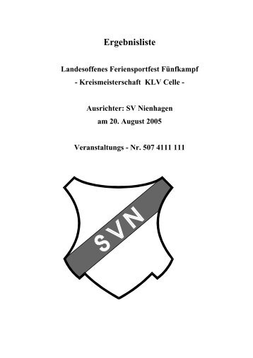 Veranstaltungsbericht - SV Nienhagen
