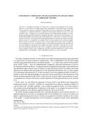 CONSTRAINT COMPLEXITY OF REALIZATIONS OF LINEAR ...