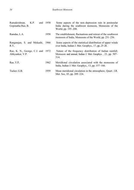 Met.Monograph on SW Monsoon - (IMD), Pune