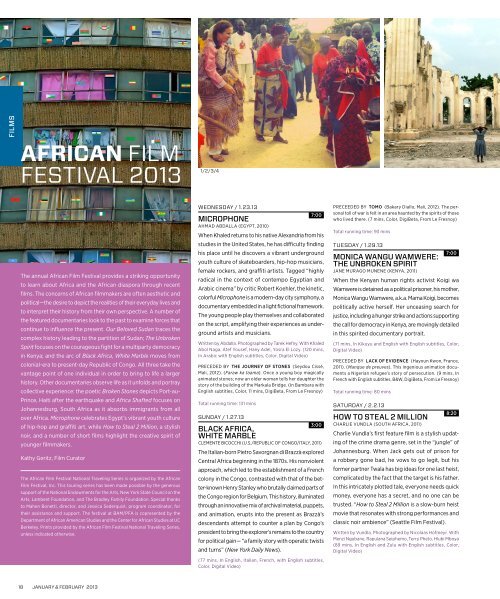 January & February 2013 - Berkeley Art Museum and Pacific Film ...