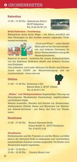 5. Oktober 2008 - TAG DER REGIONEN Niedersachsen Bremen