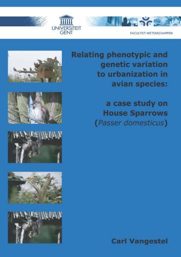 a case study on house sparrows - Ghent Ecology - Universiteit Gent