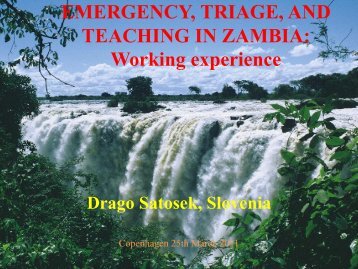 Emergency, triage, and teaching in Zambia: Working experience