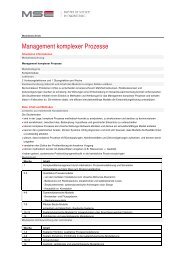 Management komplexer Prozesse - BFH-TI