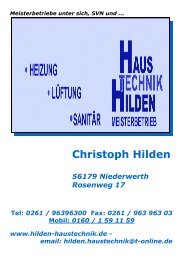 Christoph Hilden 56179 Niederwerth Rosenweg 17