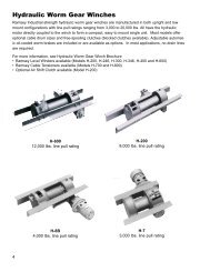 Hydraulic Worm Gear Winches - Ramsey Winch