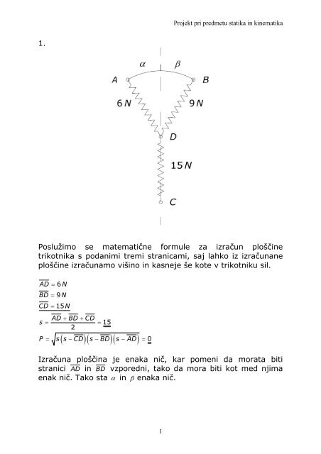 Projekt za statiko